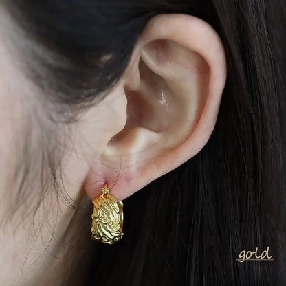 シルバー925 フープピアス 波 2カラー