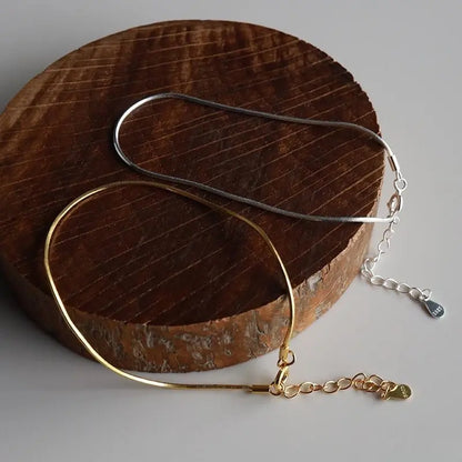 S925 スネークチェーンブレス 2色