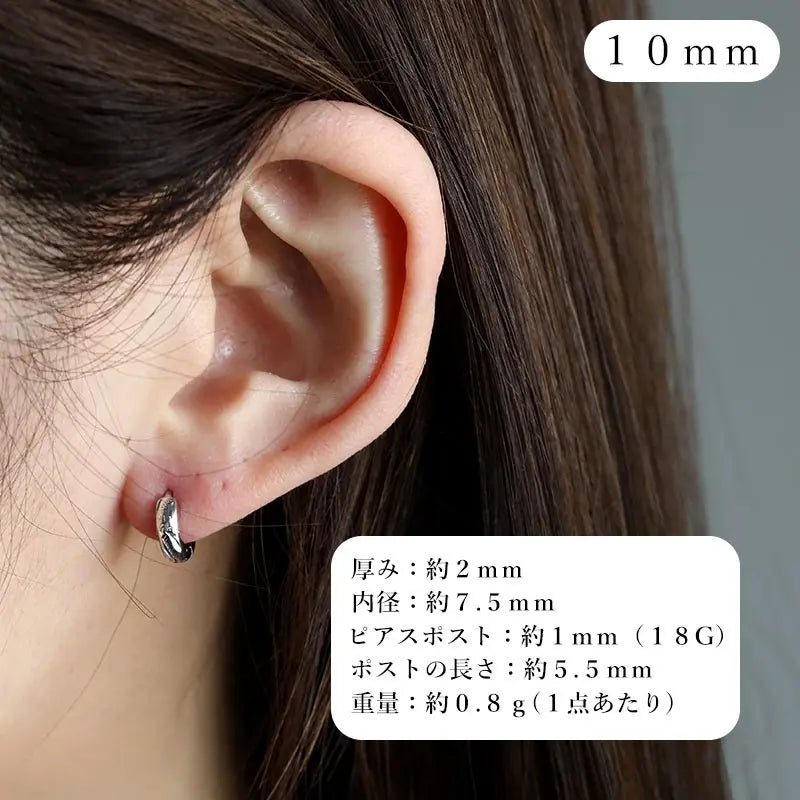 S925 ハワイアンフープピアス 3カラー