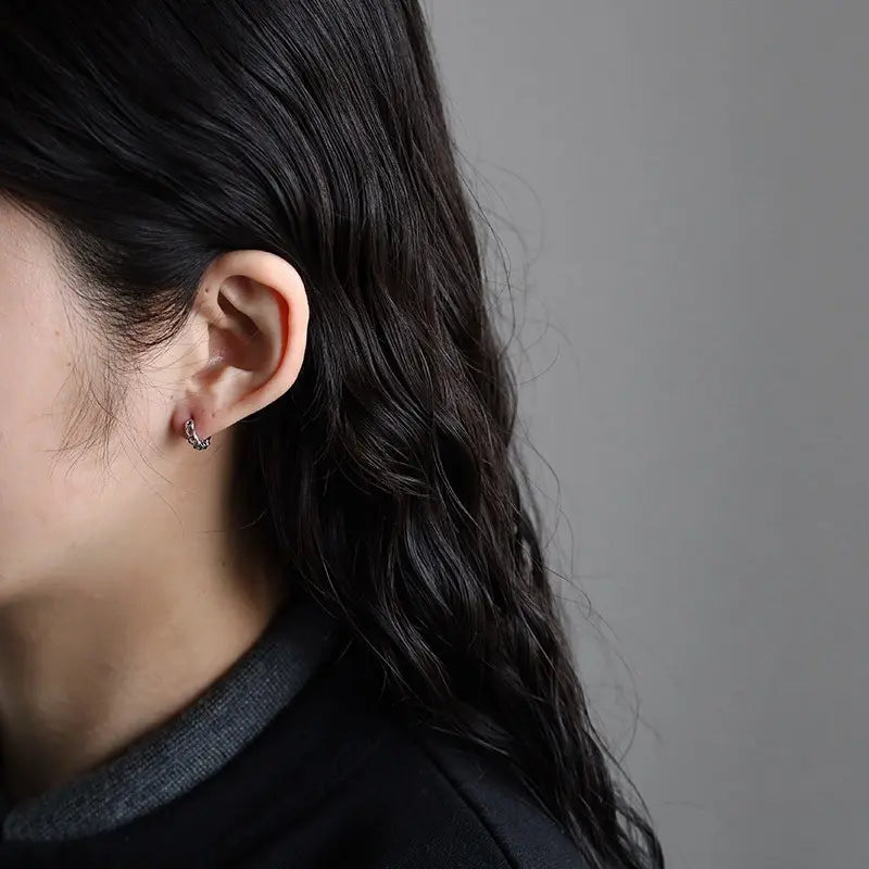 シルバー925 小ぶりの喜平チェーンピアス 2色