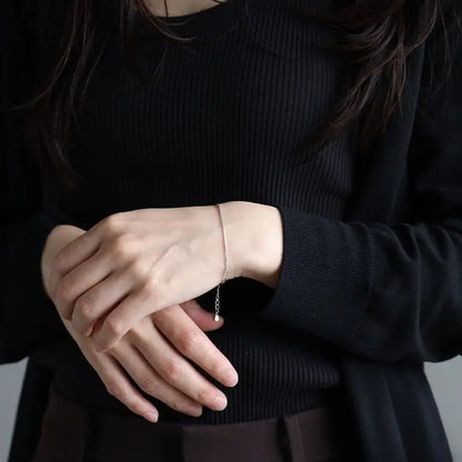 S925 スネークチェーンブレス 2色