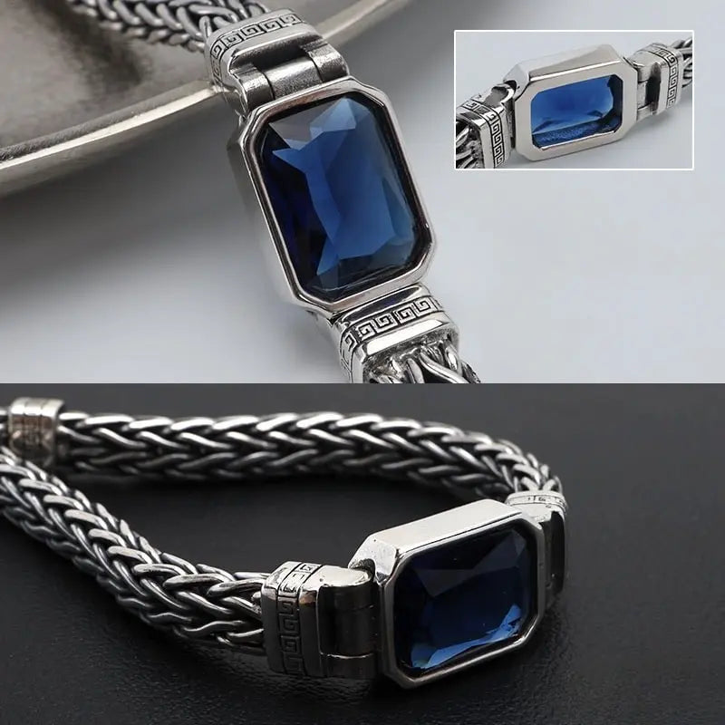 シルバー925 ブルーストーンブレスレット