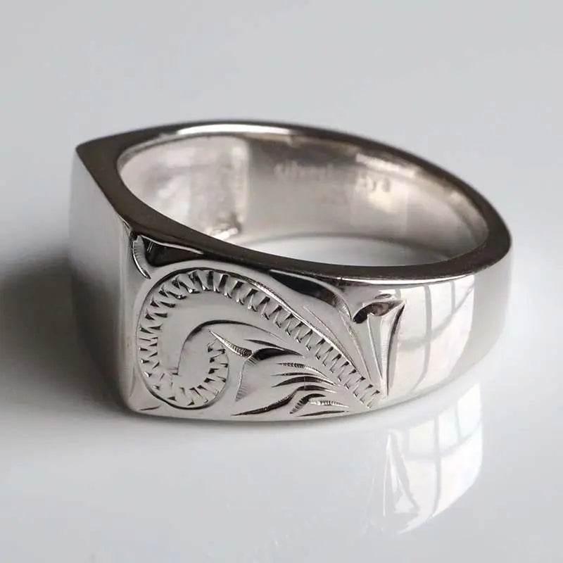 シルバー925 ハワイアン印台リング