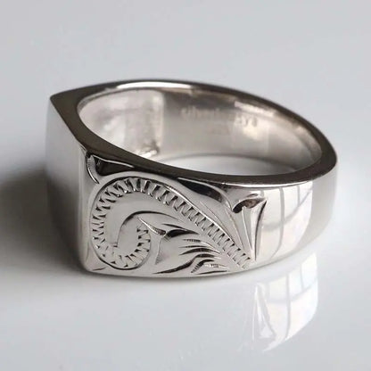 シルバー925 ハワイアン印台リング