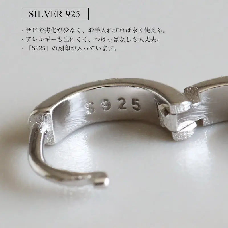 S925 ハワイアンフープピアス 3カラー