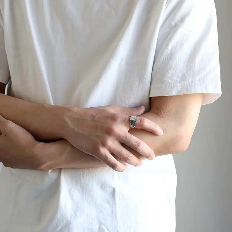 シルバー925 ハワイアン印台リング