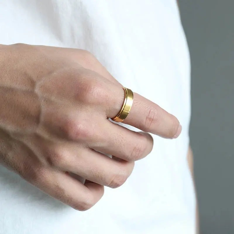 純チタン製 シンプルリング 6mm 3色