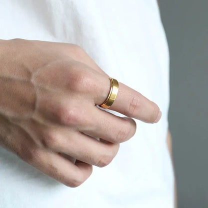 純チタン製 シンプルリング 6mm 3色