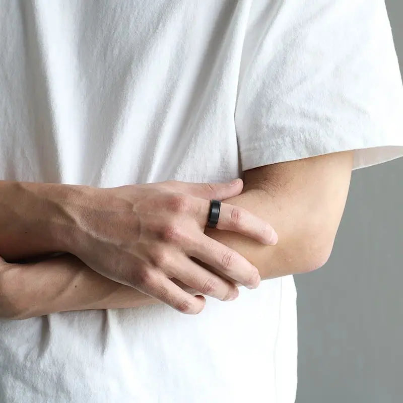 純チタン製 シンプルリング 8mm 3色