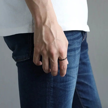 純チタン製 シンプルリング 2mm 5色