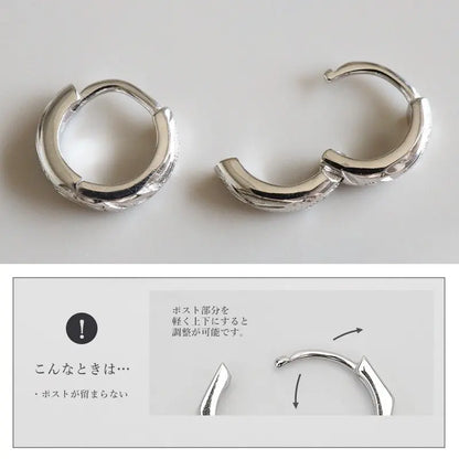 S925 ハワイアンフープピアス 3カラー