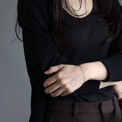 S925 スネークチェーンブレス 2色