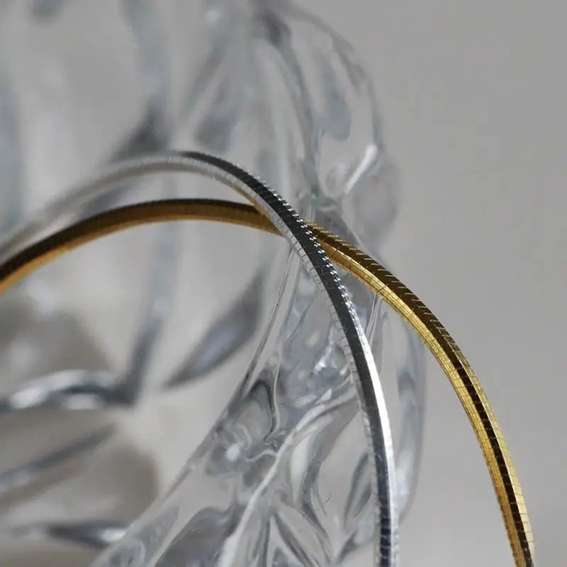 S925 スネークチェーンブレス 2色