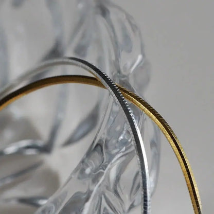 S925 スネークチェーンブレス 2色