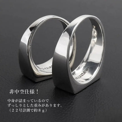 シルバー925 細みだから合わせやすい印台リング 8mmタイプ