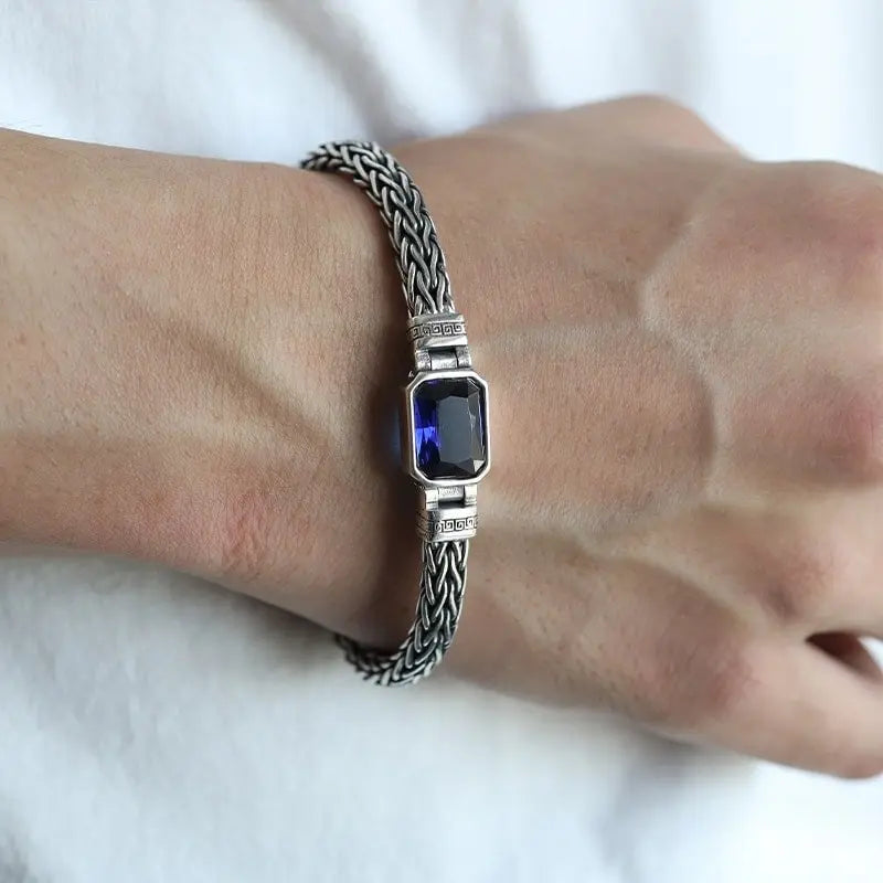 シルバー925 ブルーストーンブレスレット