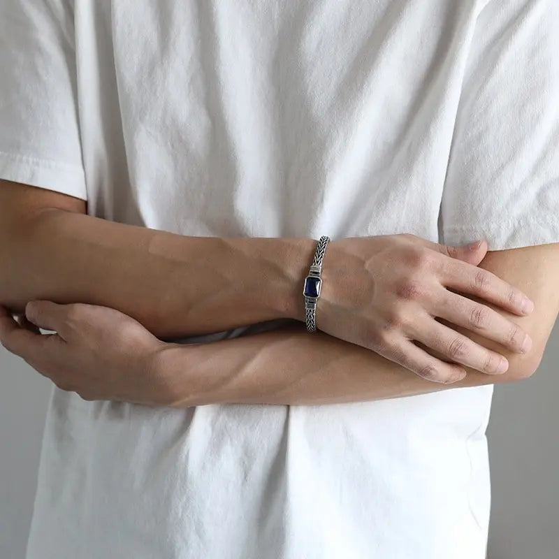 シルバー925 ブルーストーンブレスレット